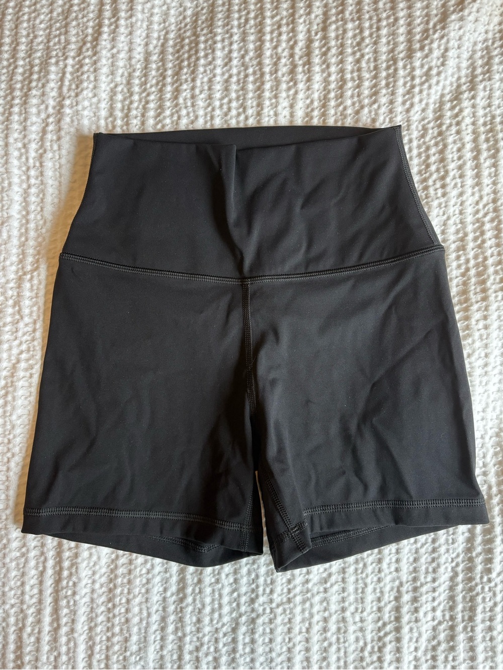 CRZ YOGA Black High-Waist Bike Shorts